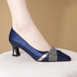 Pointed-toe Versatile Chunky-heel Womens Dress Shoes