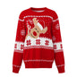 Cartoon Elk Jacquard Pullover Bottoming Sweater