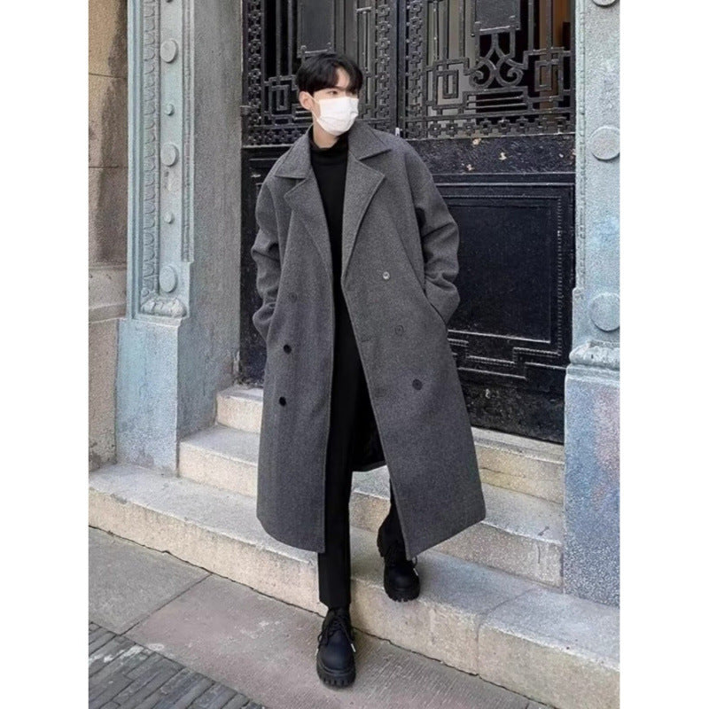 Winter Woolen Coat Men's Mid-length
