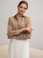 Foreign Trade Shirt Design Blouse Versatile Casual Long Sleeve