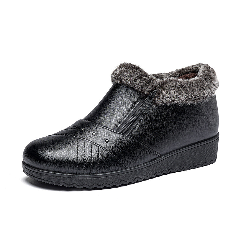 Winter Cotton Shoes For Middle-aged And Elderly WomenWinter Cotton Shoes For Middle-aged And Elderly WomenProduct information: Pattern: Solid color Inner material: Artificial short fleece Applicable sports: Universal Color: 807 black, 807 red-brown, 802 b
