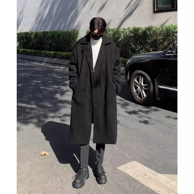 Winter Woolen Coat Men's Mid-length