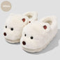 Cartoon Plush Warm Non-slip Thick-soled Cotton Slippers