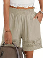 Women's Pure Color All-matching Casual Lace Shorts