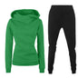 Ladies Hooded Sweater Casual Suit Two-piece Set