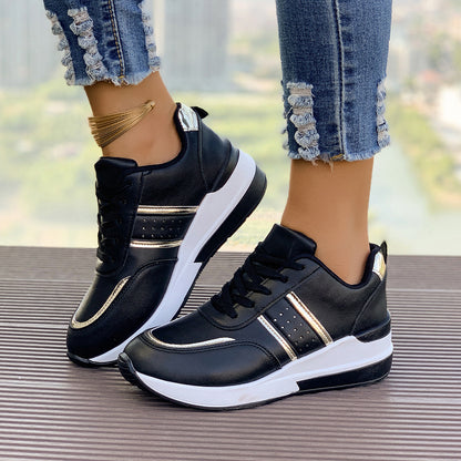 Womens Chunky-Soled Casual Fashion Sneakers