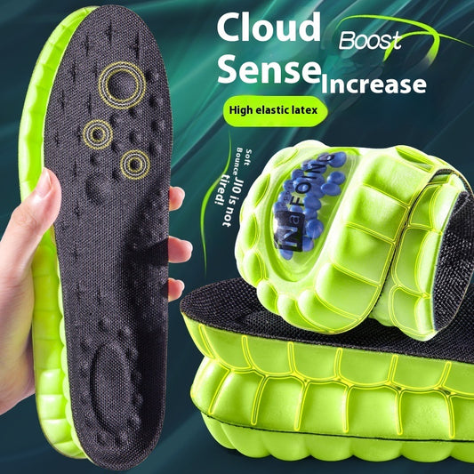 Pu Air Cushion Shock Absorption Thickened Massage Breathable Sweat Absorbing Argy Wormwood Insole Product information: Color: green Size: 35 to 36,37 to 38,39 to 40,41 to 42,43 to 44,45 to 46 Style: sports insole Material: PU Size: 280mm Packing list: Ins