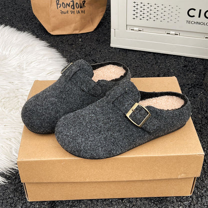 Womens Stylish Casual Wool And Cotton Slippers