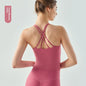 Yoga Vest With Chest Pad Semi-fixed Water Drop Cup Cross