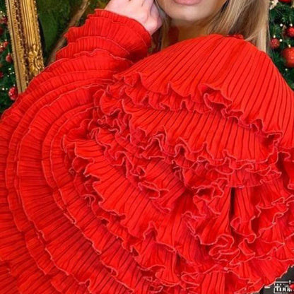 Women's Fashion Midriff-baring Long Sleeve Solid Color Suit