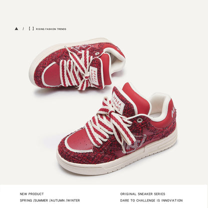 Women's Creative All-match Printed Flat Sneakers Women's Printed Flat Sneakers - Stylish & Versatile Shoes Discover women's printed flat sneakers, perfect for badminton. Available in classic colors with flat heels and comfortable cloth lining. Women's Cre