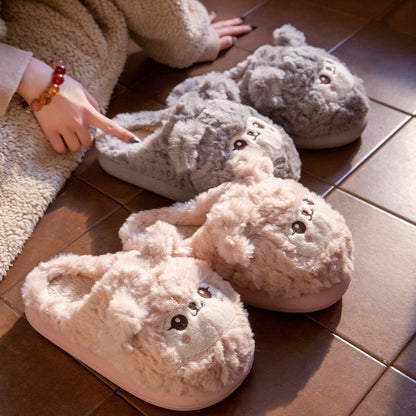 Cute, Non-slip, Warm, And Thick-soled Plush Slippers