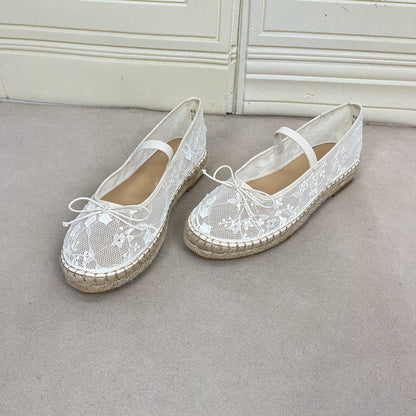 Womens Round-toe Low-top Mesh Chunky-soled Shoes