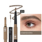 Three-in-one Double-headed Triangle Waterproof Eyebrow Pencil