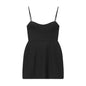 Women's Waist Trimming Spaghetti Straps Short Dress