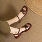 New Korean-style Versatile Flat Casual Sandals With A Single Strap
