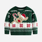 Cartoon Elk Jacquard Pullover Bottoming Sweater