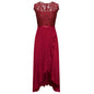 New Elegant Lace Party Dress, Ladies' Long Formal Evening Dress, Floral Embroidery Bridesmaid Dress
