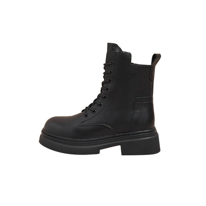 Retro Genuine Leather Martin Boots Women Korean Version Thick SoleRetro Genuine Leather Martin Boots Women Korean Version Thick SoleProduct information: Pattern: Solid color Inner material: Leather Color: 2805 Black, 2805 Brown, 2805-2 Black Cotton, 2805-