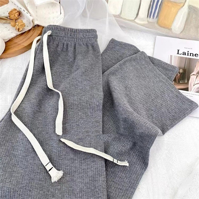 Draping Effect Lazy And High-looking Glutinous Rice Casual Pants