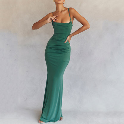 Summer Best-selling Women's Formal Fishbone Backless Custom Mermaid Dress Long Evening Gown