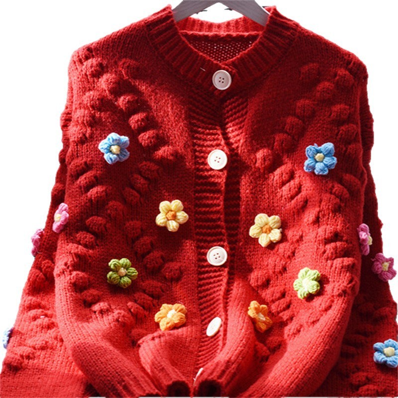 Girly Style Sweater All-matching Youthful-looking Coat For Women