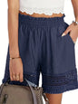Women's Pure Color All-matching Casual Lace Shorts