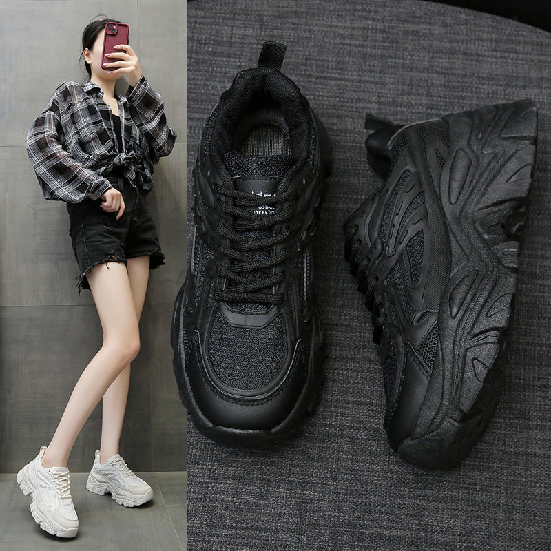 Women's Thick Bottom Breathable White Shoes Breathable White Shoes for Women - Stylish and Comfortable Discover breathable white shoes for women with a mid heel and trendy design, perfect for casual outings. Available in various sizes! Women's Thick Botto