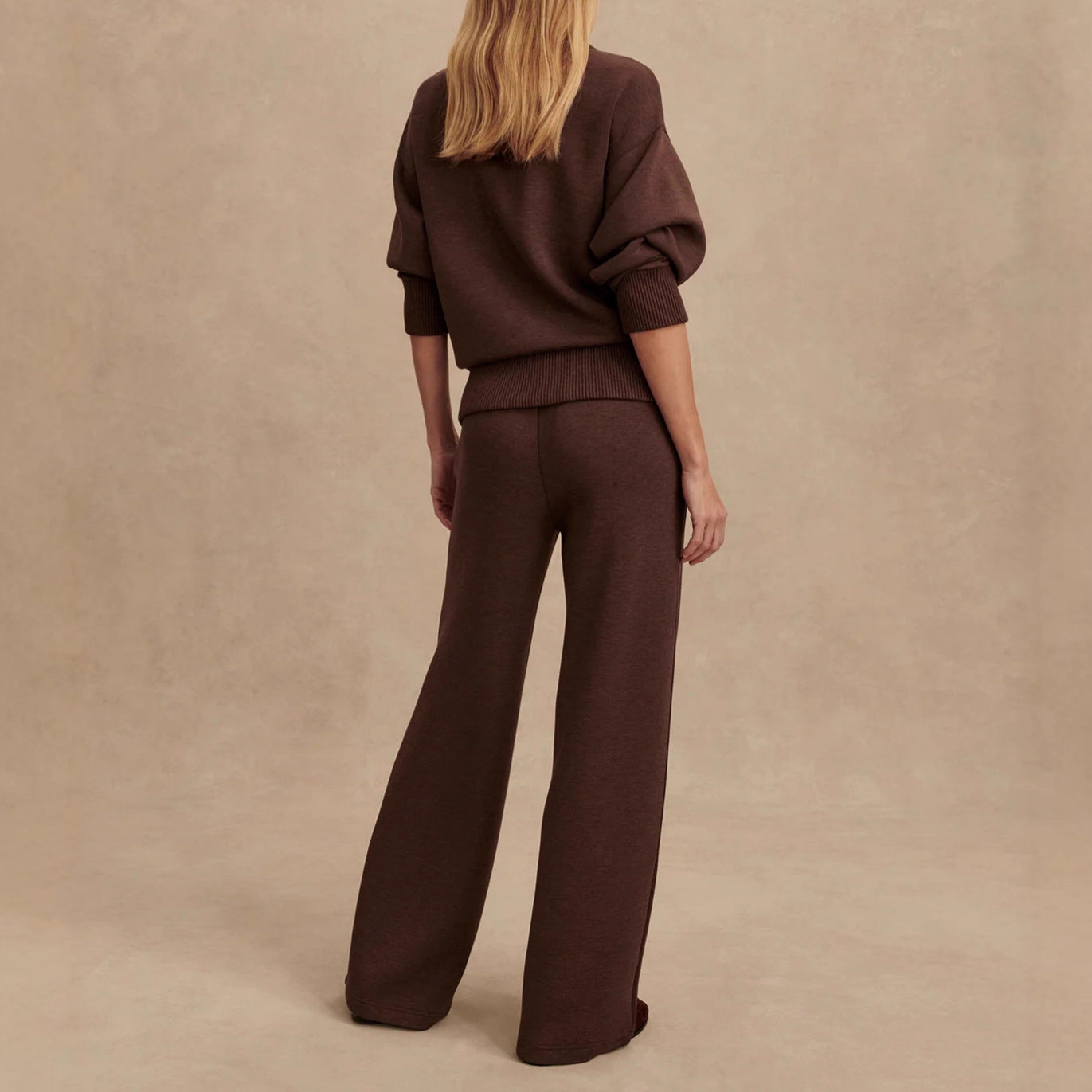 Women's Clothing Zipper Casual Simple Knitting Two-piece Suit