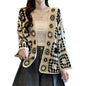 High-grade Crocheted Hollow-out Design Long-sleeved Knitted Cardigan