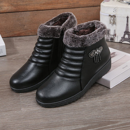 Winter Cotton Shoes For Middle-aged And Elderly WomenWinter Cotton Shoes For Middle-aged And Elderly WomenProduct information: Pattern: Solid color Inner material: Artificial short fleece Applicable sports: Universal Color: 807 black, 807 red-brown, 802 b