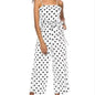 Polka Dot Printing Gallus Siamese Trousers Elegant And Comfortable