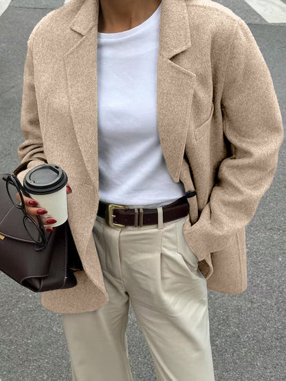 Casual High-end Solid Color Suit Jacket Women's Clothing