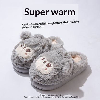 Cute, Non-slip, Warm, And Thick-soled Plush Slippers