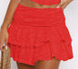 Women's Solid Color Lace Skirt
