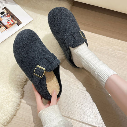 Womens Stylish Casual Wool And Cotton Slippers
