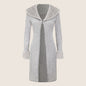 Slim Fit Slimming Knitted Casual Top Trench Coat
