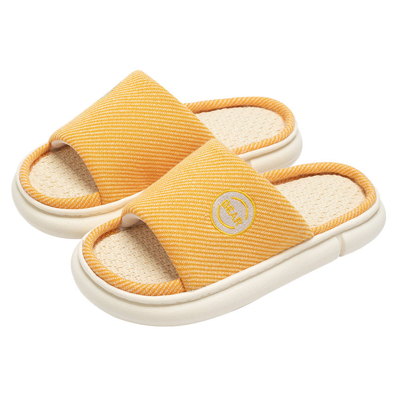Household Spring And Autumn Indoor Home And Office Cotton And Linen Slippers