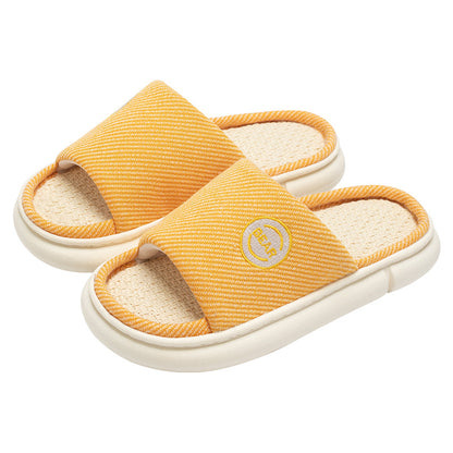 Household Spring And Autumn Indoor Home And Office Cotton And Linen Slippers