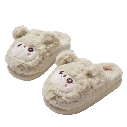 Cute, Non-slip, Warm, And Thick-soled Plush Slippers