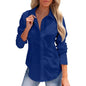 Pure Color All-matching Office Temperament Shirt Top