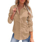 Pure Color All-matching Office Temperament Shirt Top