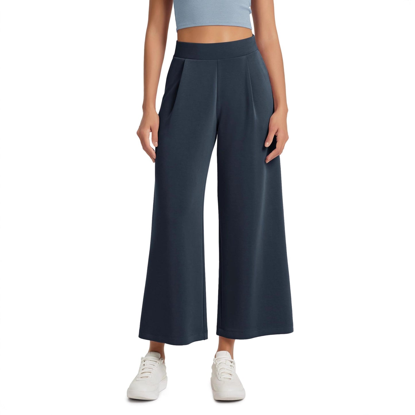 High Elastic Waist With Pocket Comfortable Casual Pants For Women