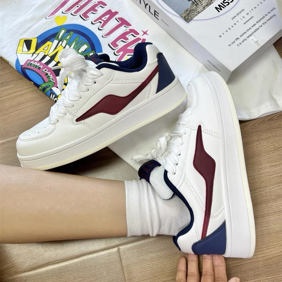 Dopamine Color Matching Classic Preppy Style Raise The Bottom Four Seasons Women's Board Shoes Dopamine Color Matching Classic Preppy Style Raise The Bottom Four Seasons Women's Board Shoes Product information: Pattern: solid color Applicable sports: Univ