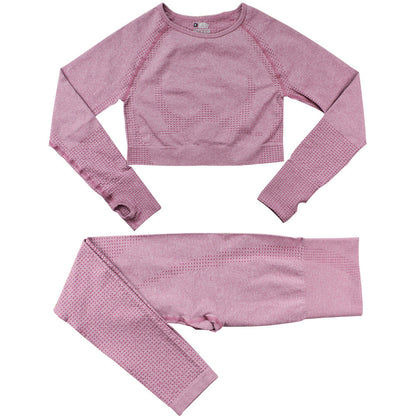 Seamless Knitted Dot Yoga Suit For Women