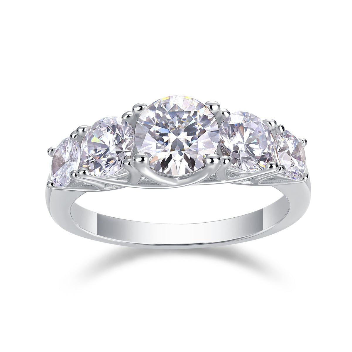 1 Carat Moissanite Wedding Ring in S925 Silver