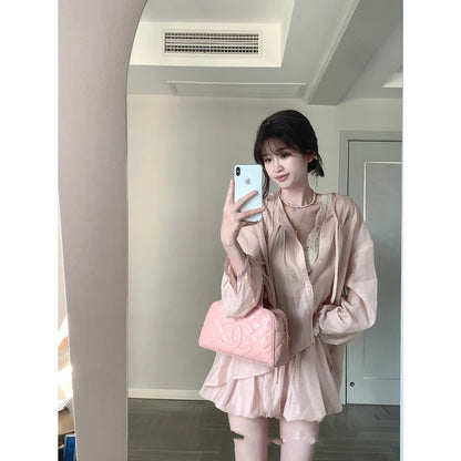 Summer Thin Long Sleeves Top Bud Skirt Pants