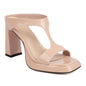 Water Platform Chunky-heel Square-toe Sandals For Outdoor Wear