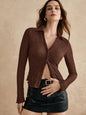 Slim Fit All-matching Women's Long-sleeved Blouse Autumn