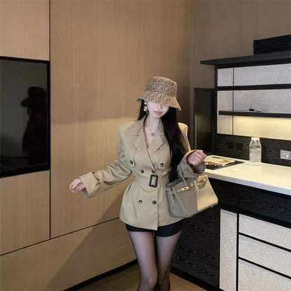 French Style Elegant Double Breasted Coat